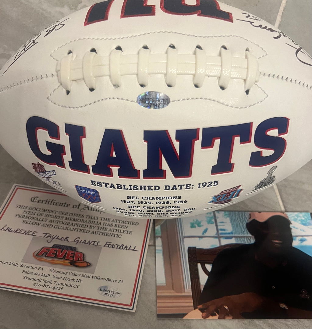 Lawrence Taylor New York Giants Autographed Football with product image 4