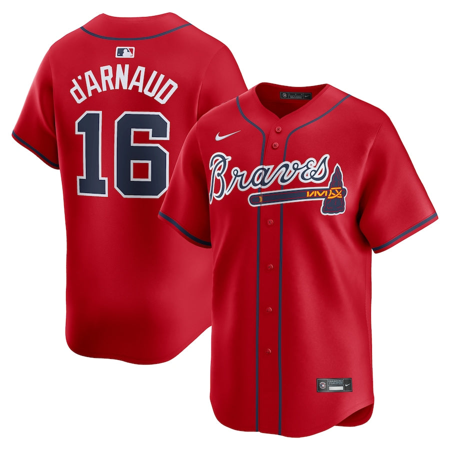 Travis d’Arnaud Atlanta Braves Jersey Nike red