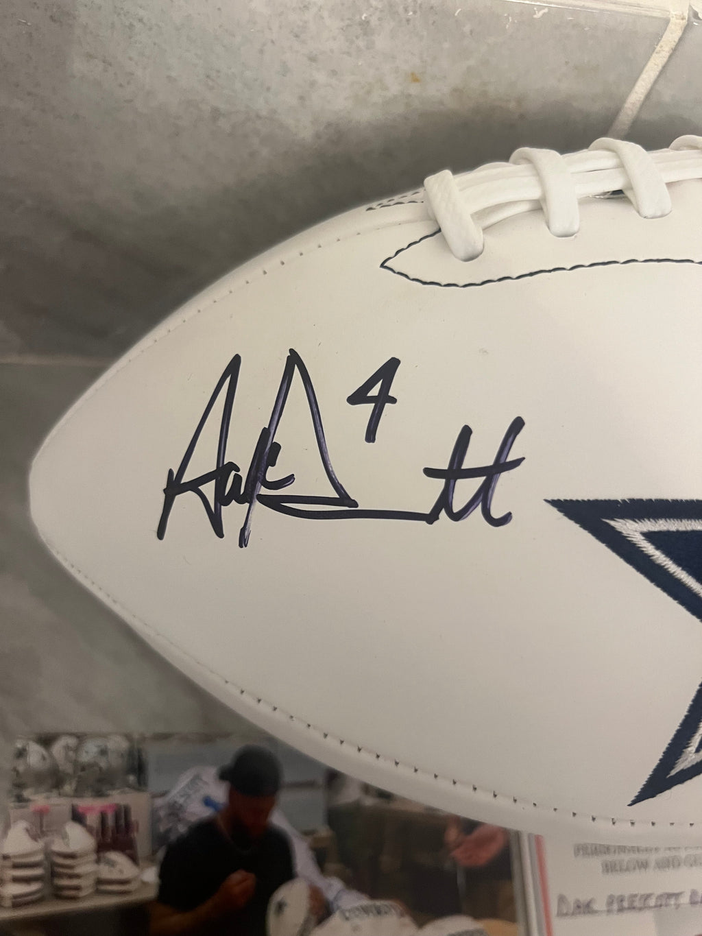 Dak Prescott Autographed Dallas Cowboys Football with COA & product image 2