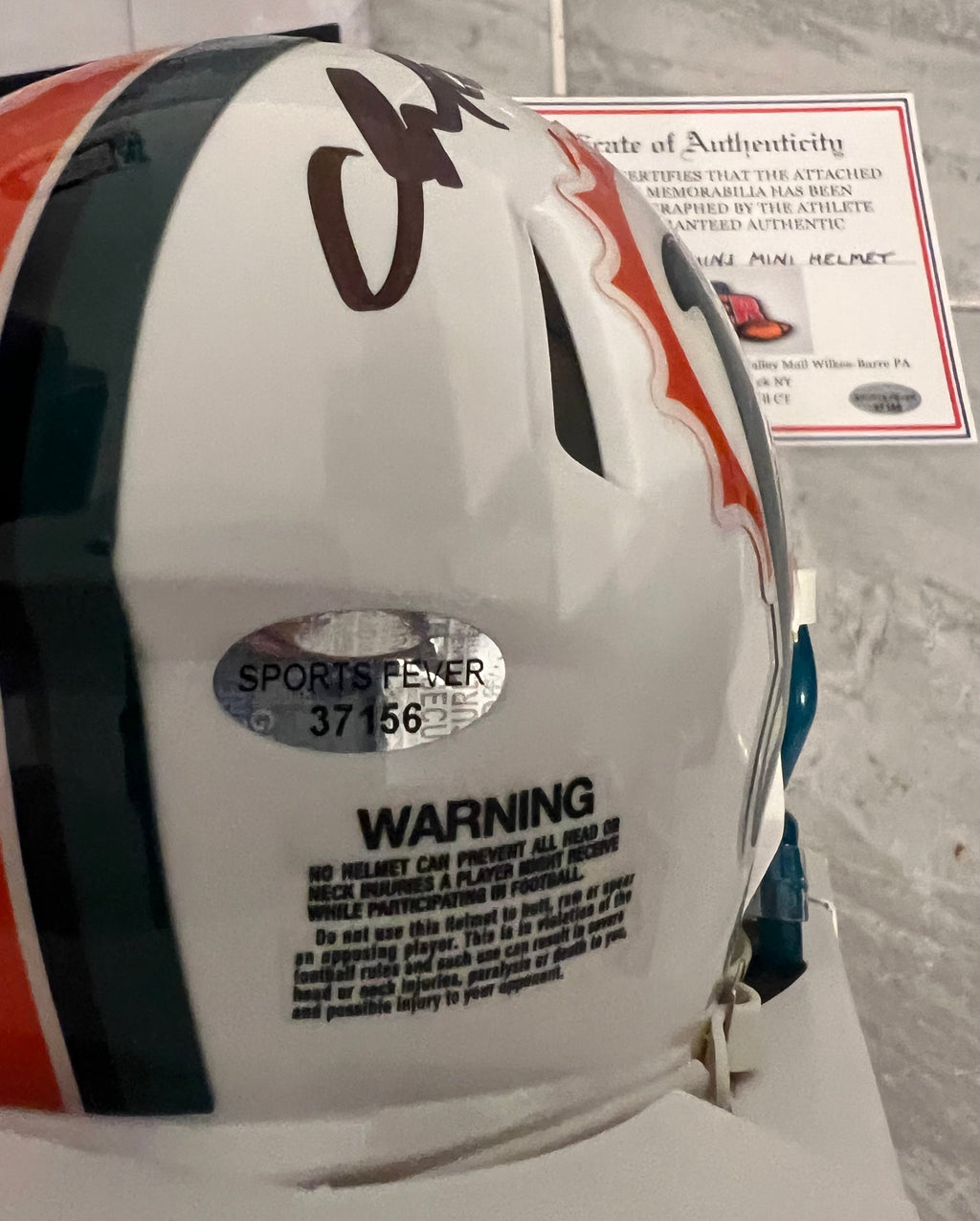 Dan Marino Autographed Miami Dolphins Mini Helmet with COA product image 4