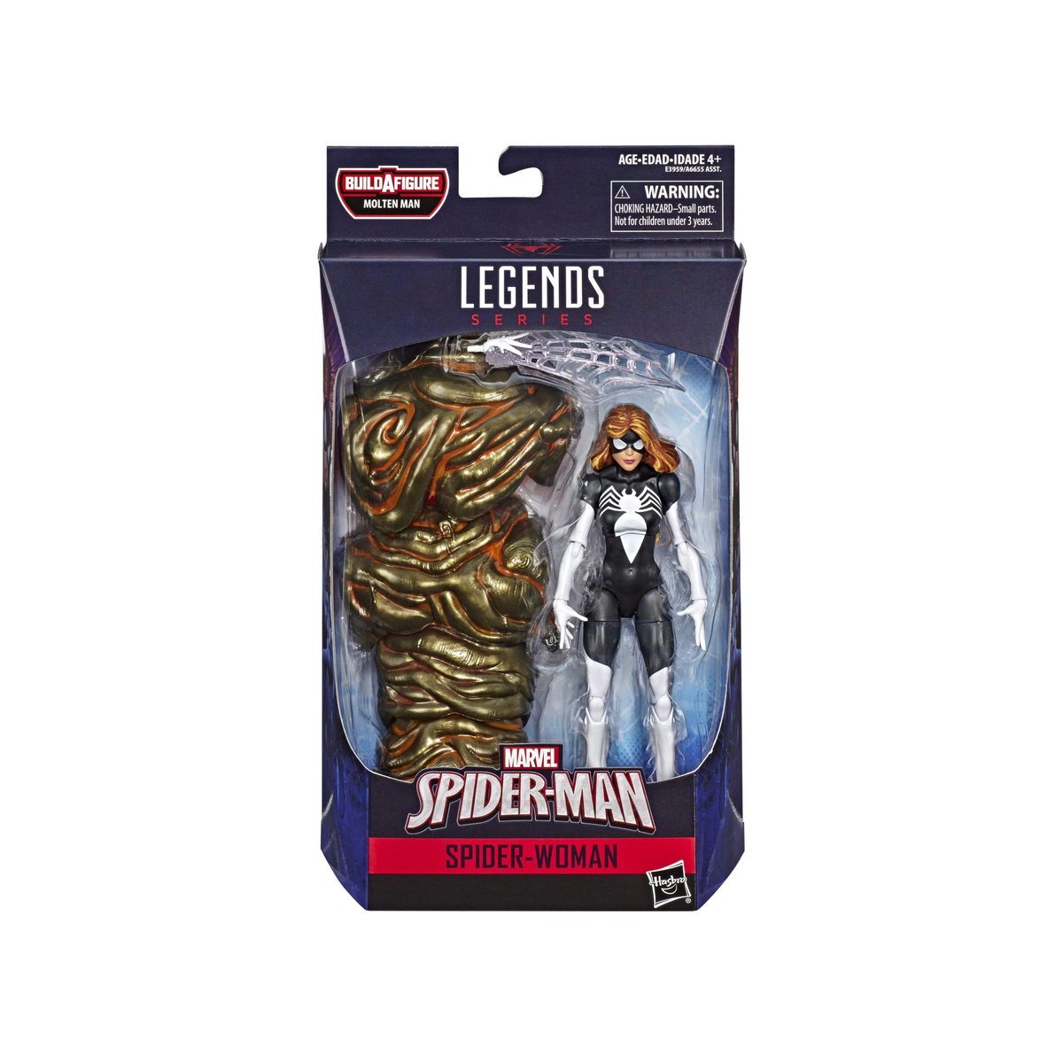 Spider-Women BAF Molten Man (Marvel Legends, Hasbro) product image 1, provided for visual reference and product detail review