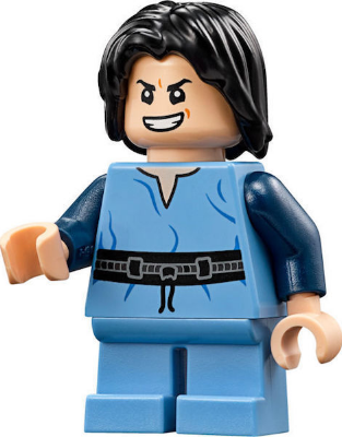 Boba Fett, Young - Medium Blue Shirt, Light Nougat Head product image 1, provided for visual reference and product detail