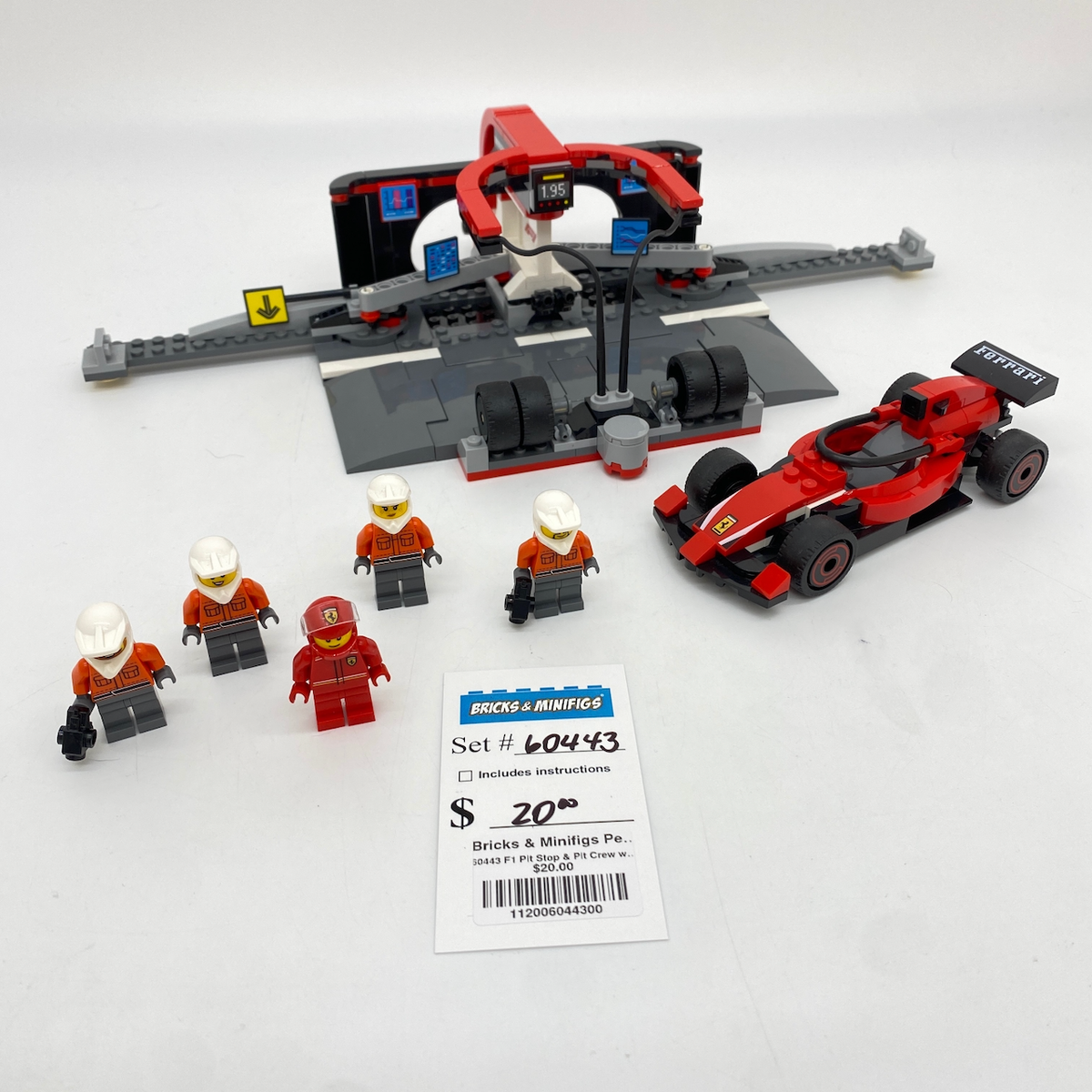 60443 F1 Pit Stop & Pit Crew with Ferrari Car (U) product image 1, provided for visual reference and product detail review