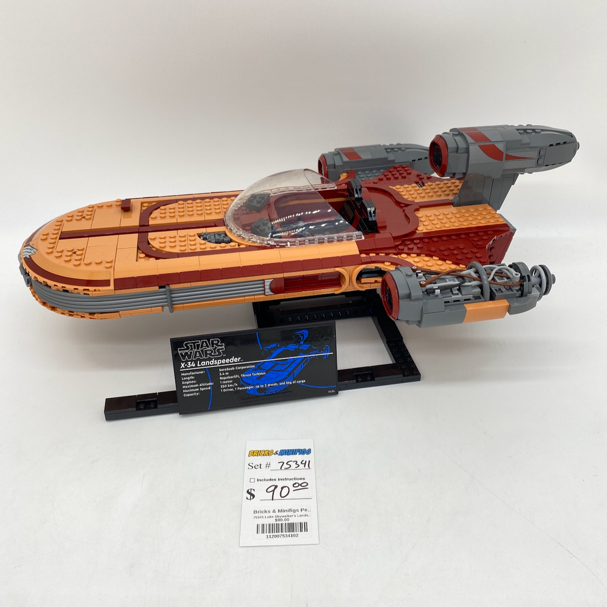 75341 Luke Skywalker's Landspeeder (U2) product image 1, provided for visual reference and product detail review