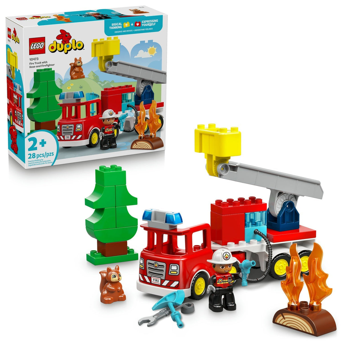 10473 Fire Truck with Hose and Firefighter product image 2, provided for visual reference and product detail review