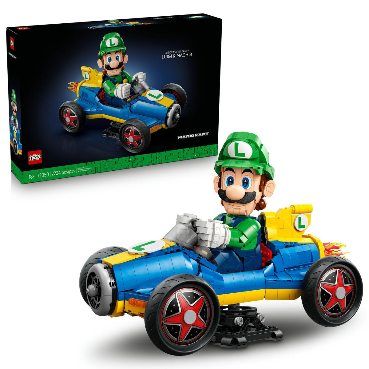 72050 Mario Kart - Luigi & Mach 8 product image 2, provided for visual reference and product detail review