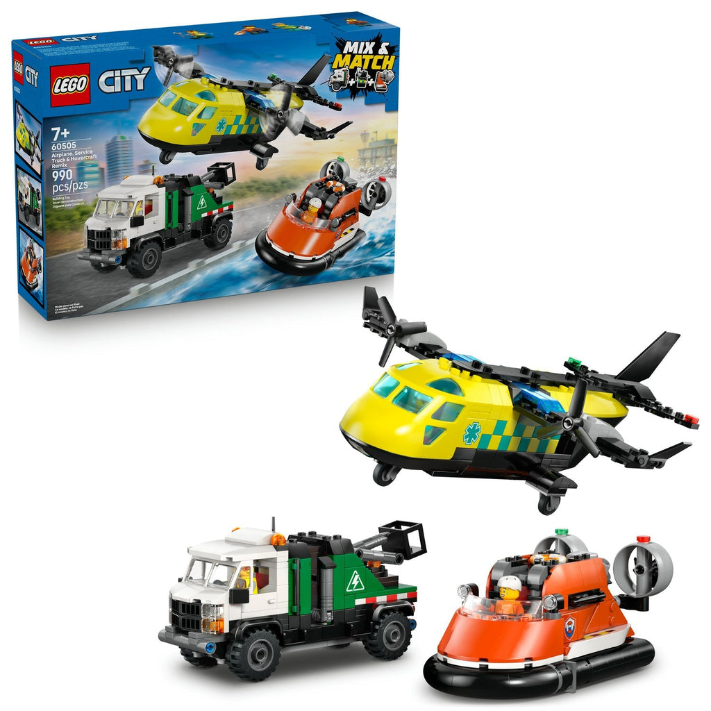 60505 Airplane, Service Truck & Hovercraft Remix product image 2, provided for visual reference and product detail review