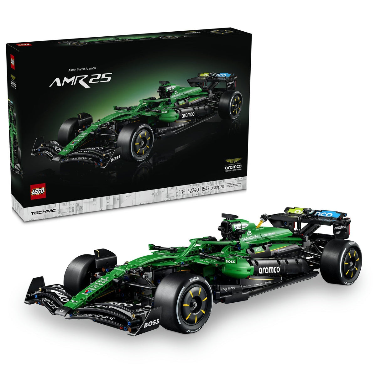 42240 Aston Martin Aramco AMR25 F1 Car product image 2, provided for visual reference and product detail review