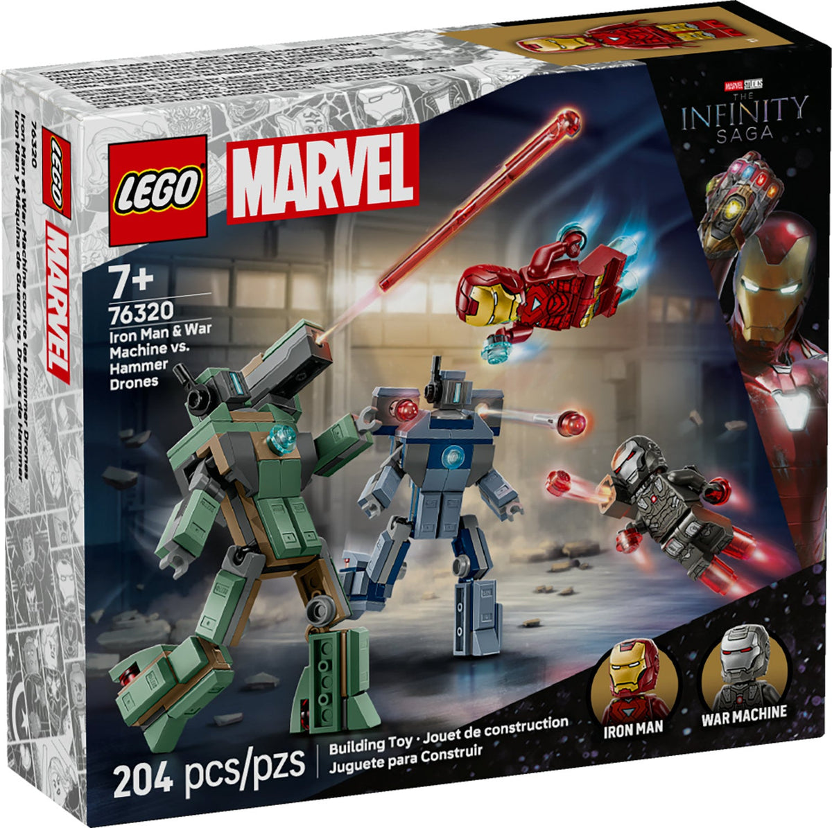 76320 Iron Man & War Machine vs. Hammer Drones product image 1, provided for visual reference and product detail review