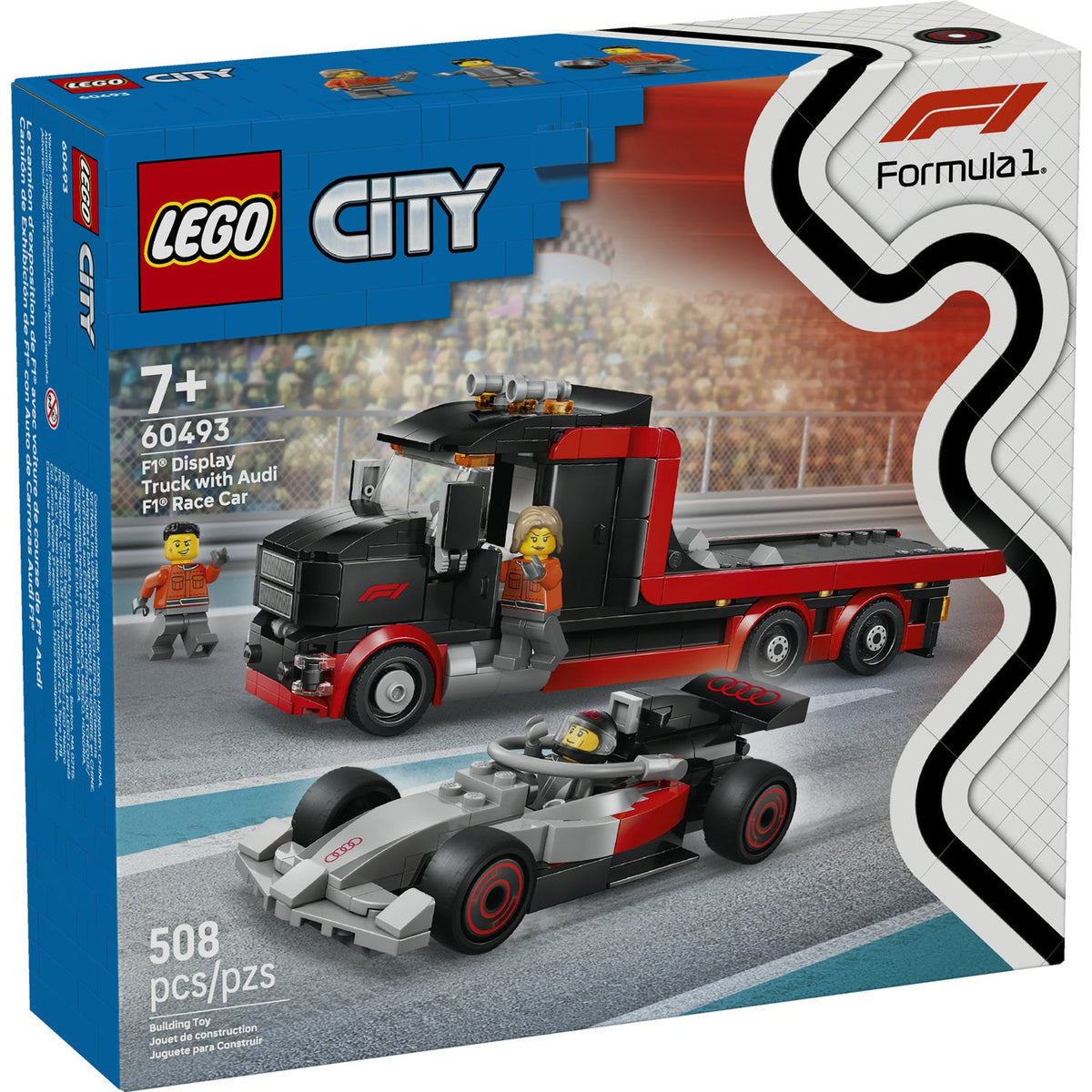 60493 F1 Display Truck with Audi F1 Race Car product image 1, provided for visual reference and product detail review