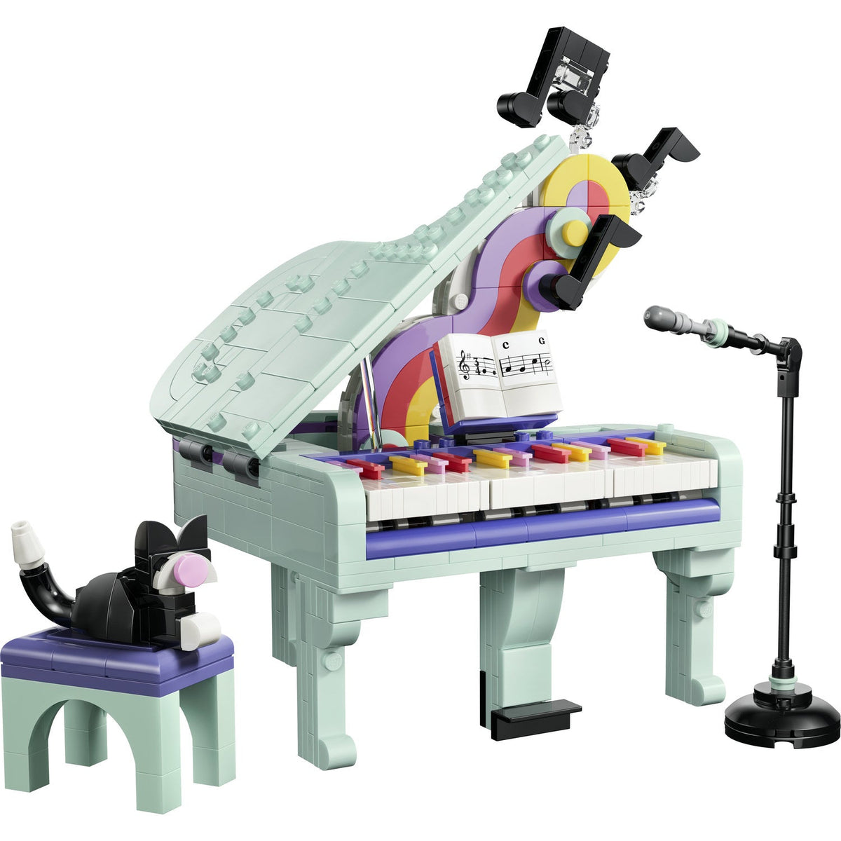 31392 Music Decor Piano with Cat product image 3, provided for visual reference and product detail review