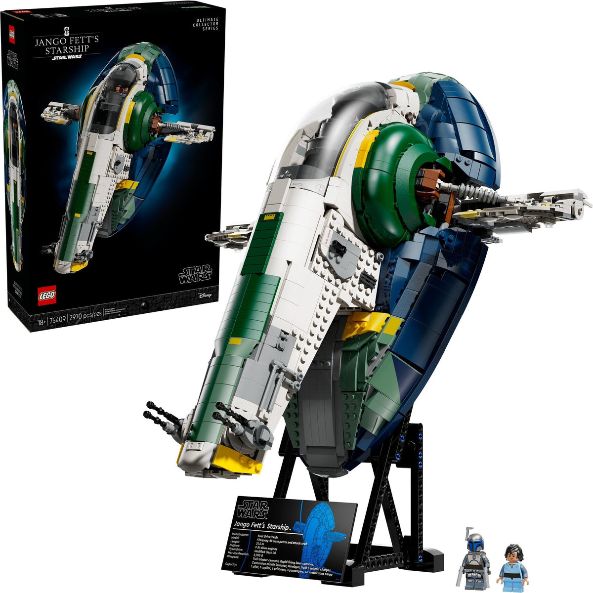 75409 Jango Fett's Firespray-Class Starship - UCS product image 1, provided for visual reference and product detail review