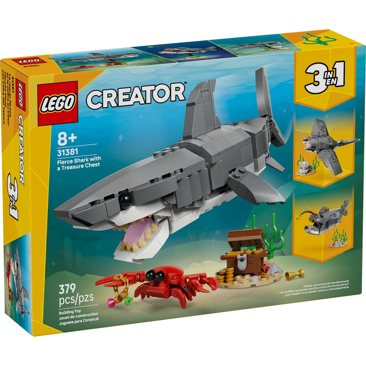 31381 Fierce Shark with a Treasure Chest product image 1, provided for visual reference and product detail review