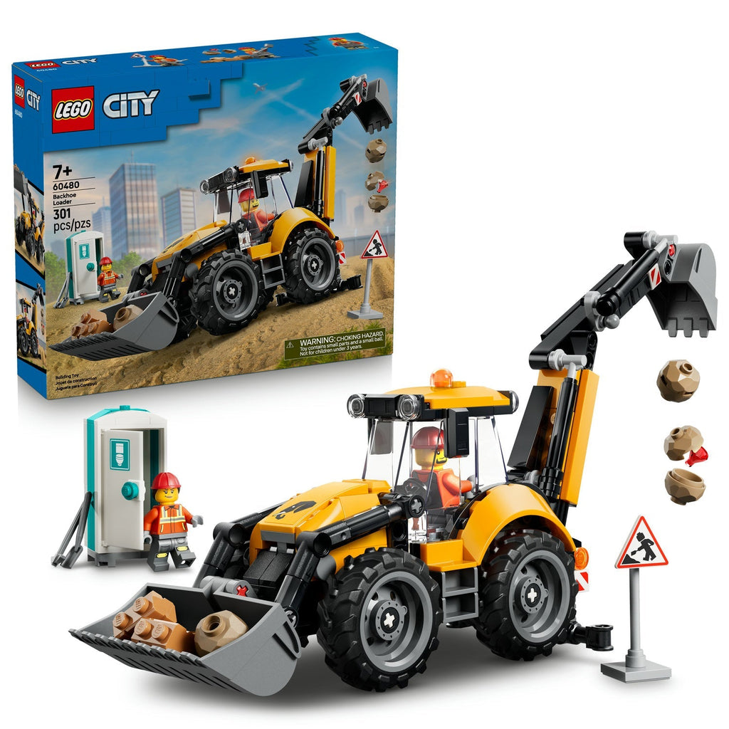 60480 Yellow Backhoe Loader product image 2, provided for visual reference and product detail review