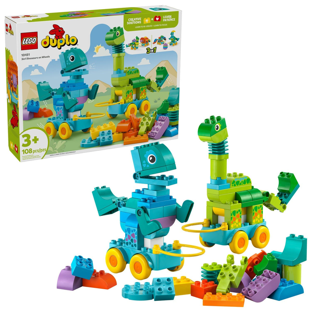 10451 3in1 Dinosaurs on Wheels product image 2, provided for visual reference and product detail review