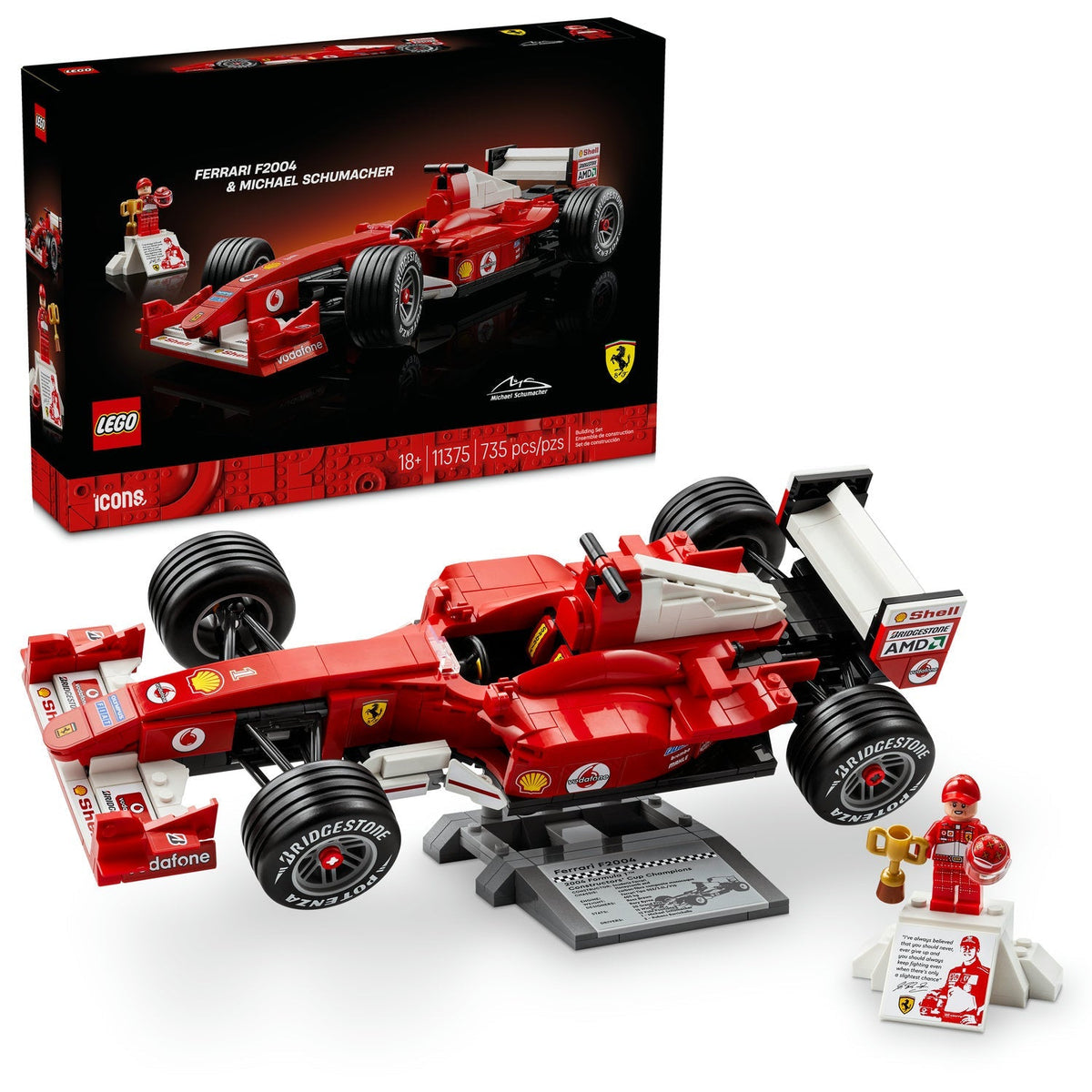 11375 Ferrari F2004 & Michael Schumacher product image 2, provided for visual reference and product detail review