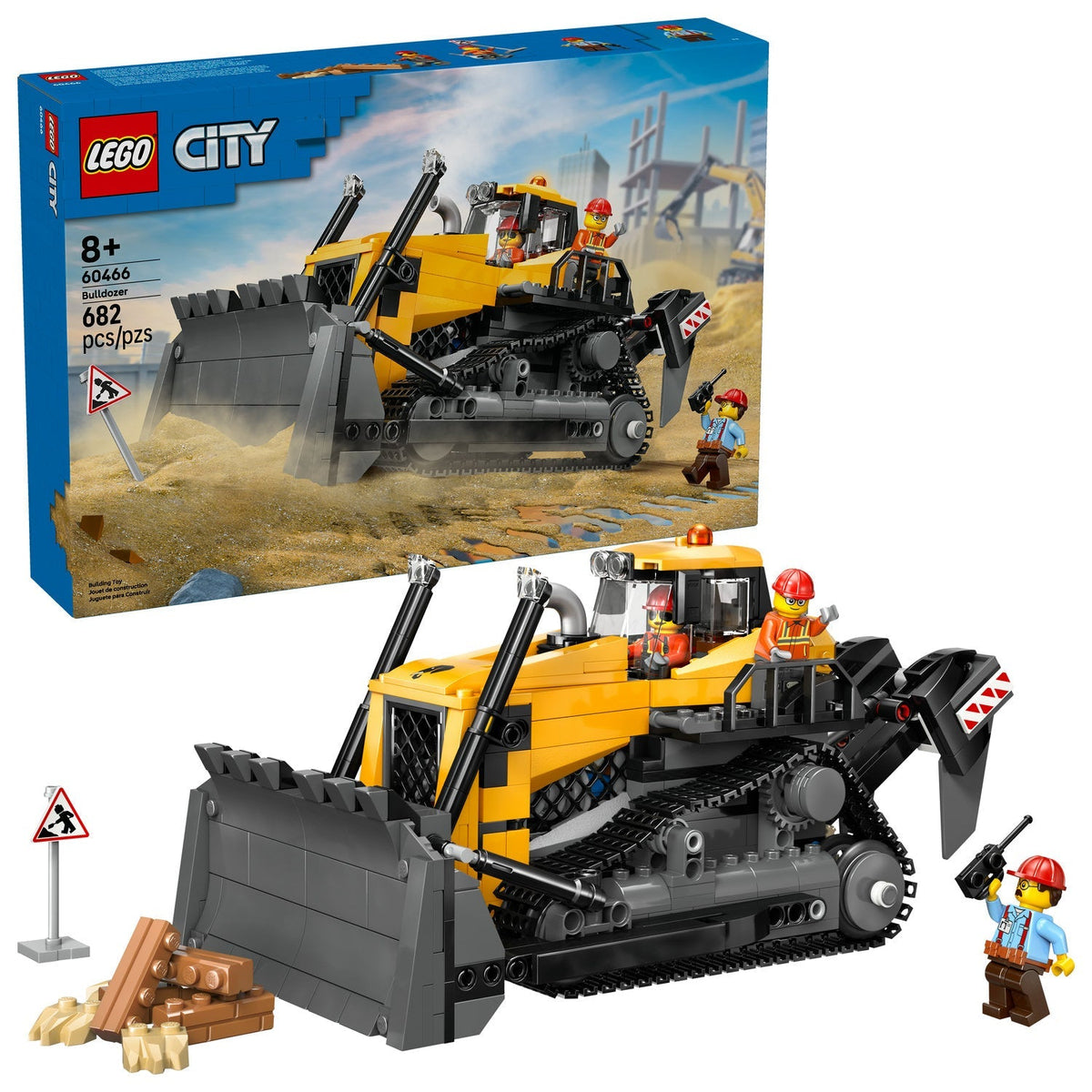 60466 Yellow Bulldozer product image 2, provided for visual reference and product detail review