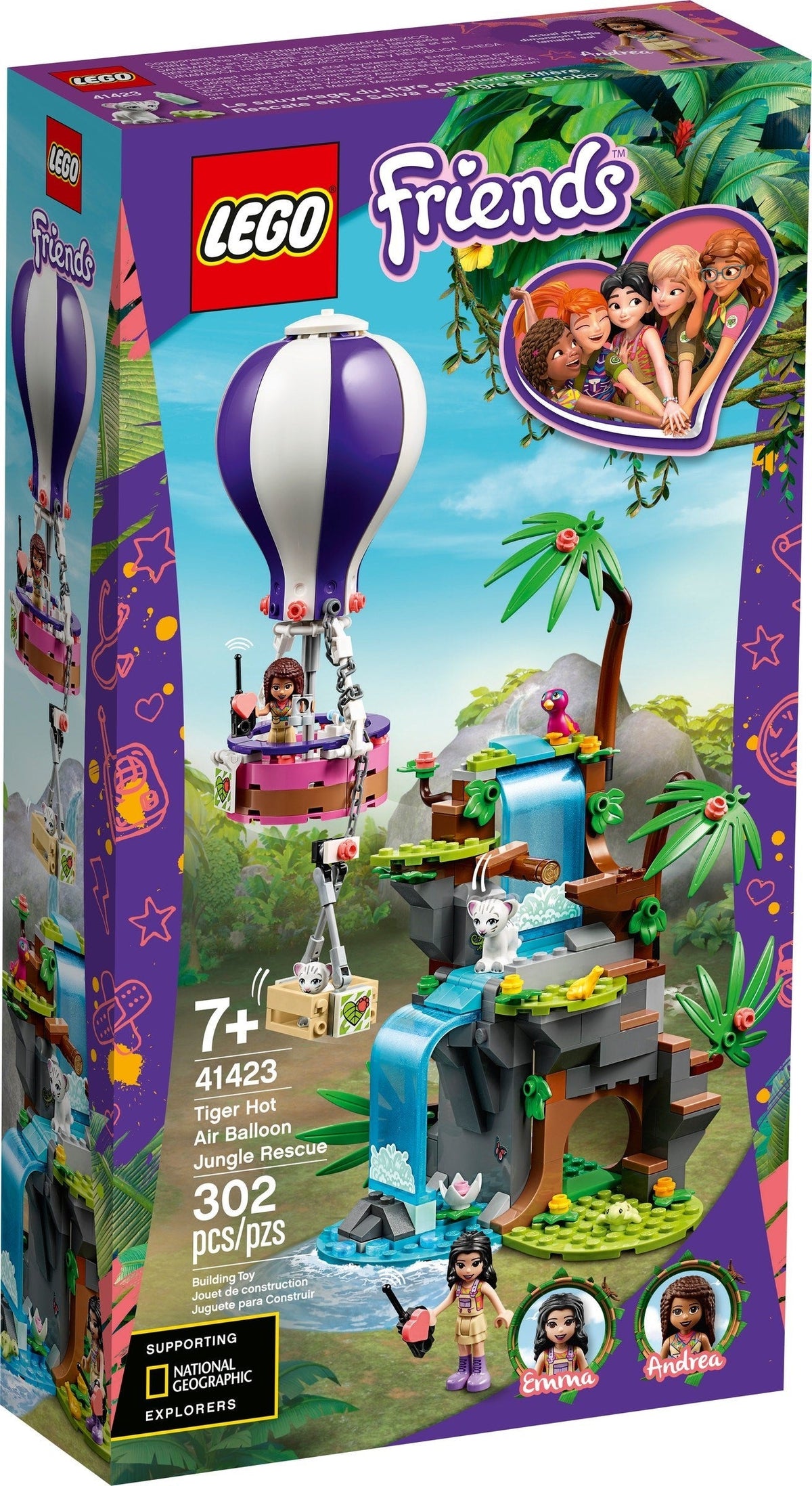41423 Tiger Hot Air Balloon Jungle Rescue product image 1, provided for visual reference and product detail review