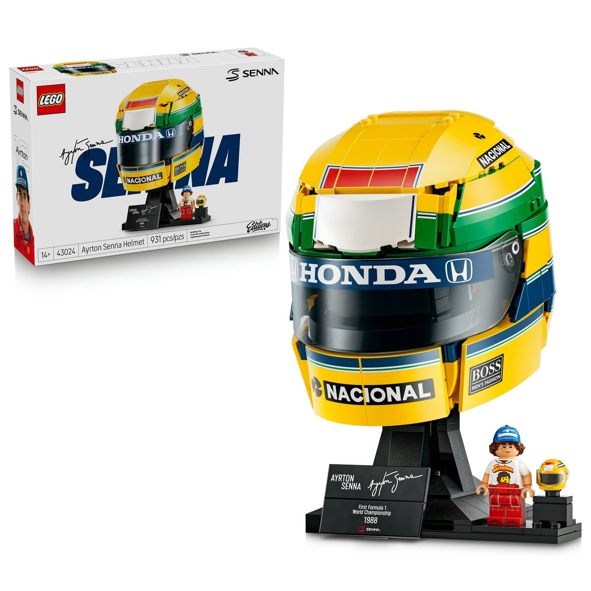 43024 Ayrton Senna Helmet product image 2, provided for visual reference and product detail review