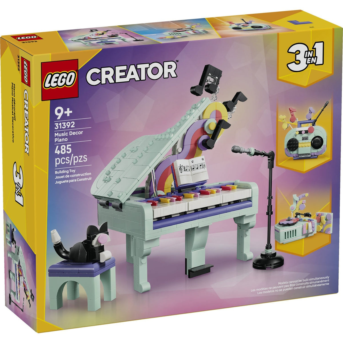 31392 Music Decor Piano with Cat product image 1, provided for visual reference and product detail review