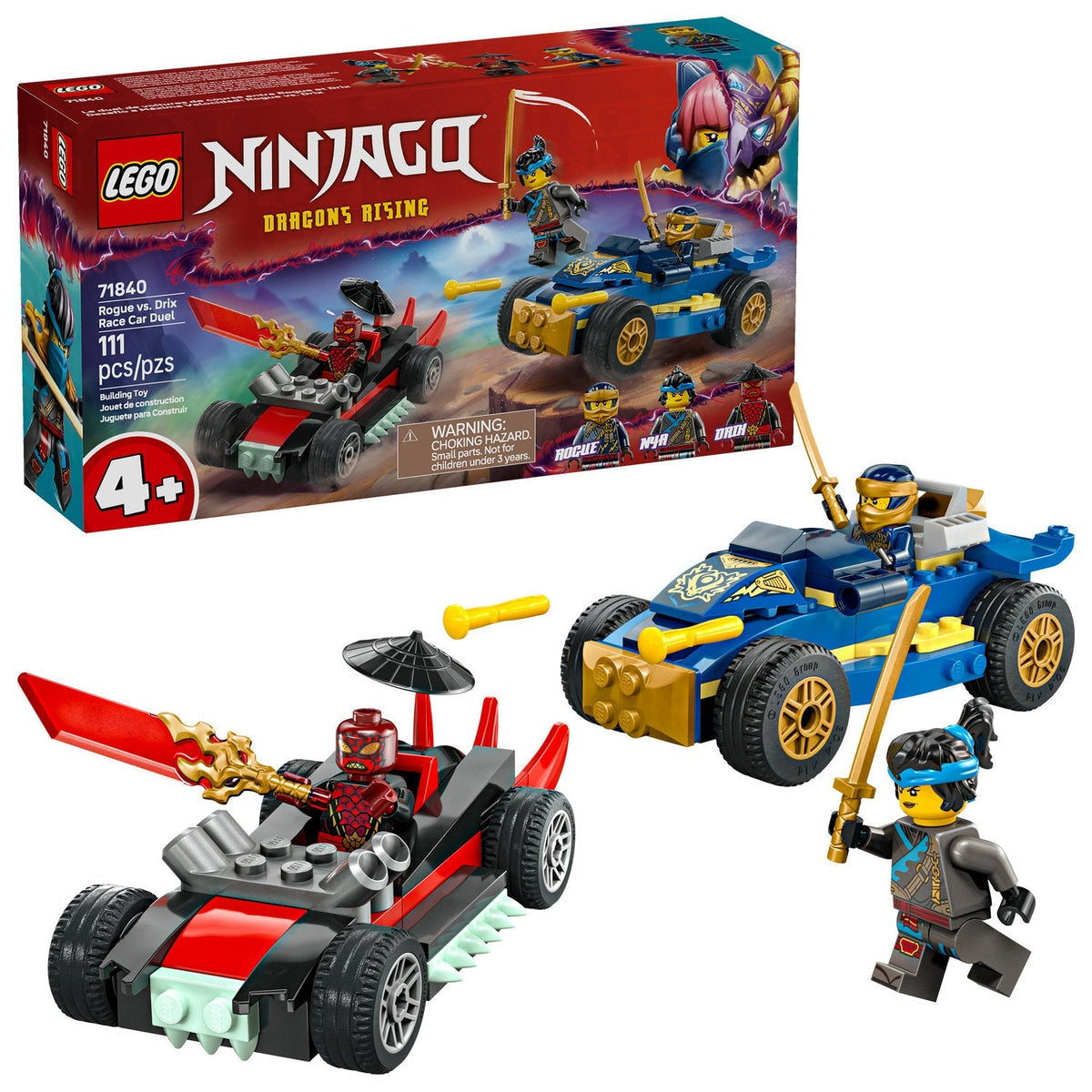 71840 Rogue vs. Drix Race Car Duel product image 2, provided for visual reference and product detail review