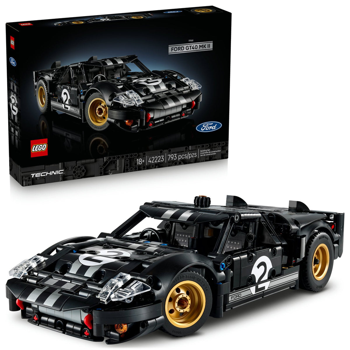 42223 1966 Ford GT40 MKII Race Car product image 2, provided for visual reference and product detail review