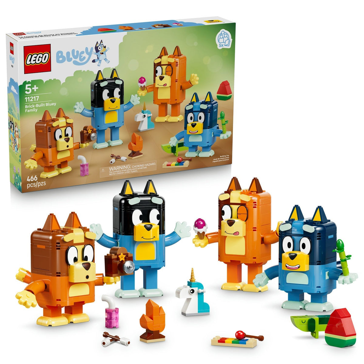 11217 Brick-Built Bluey Family product image 2, provided for visual reference and product detail review