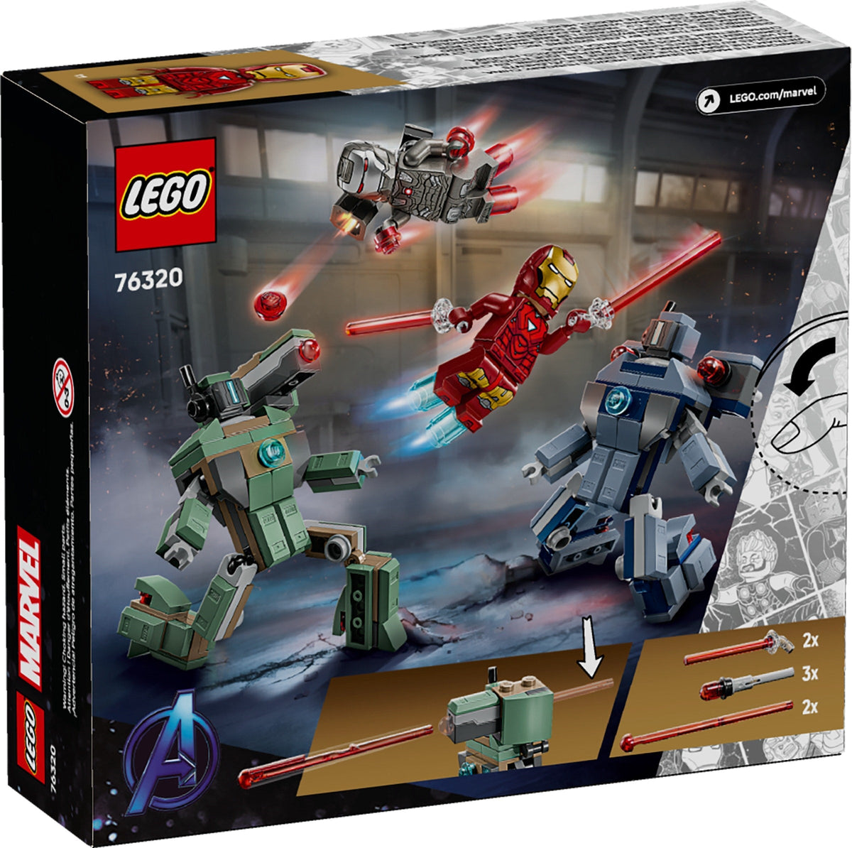 76320 Iron Man & War Machine vs. Hammer Drones product image 4, provided for visual reference and product detail review