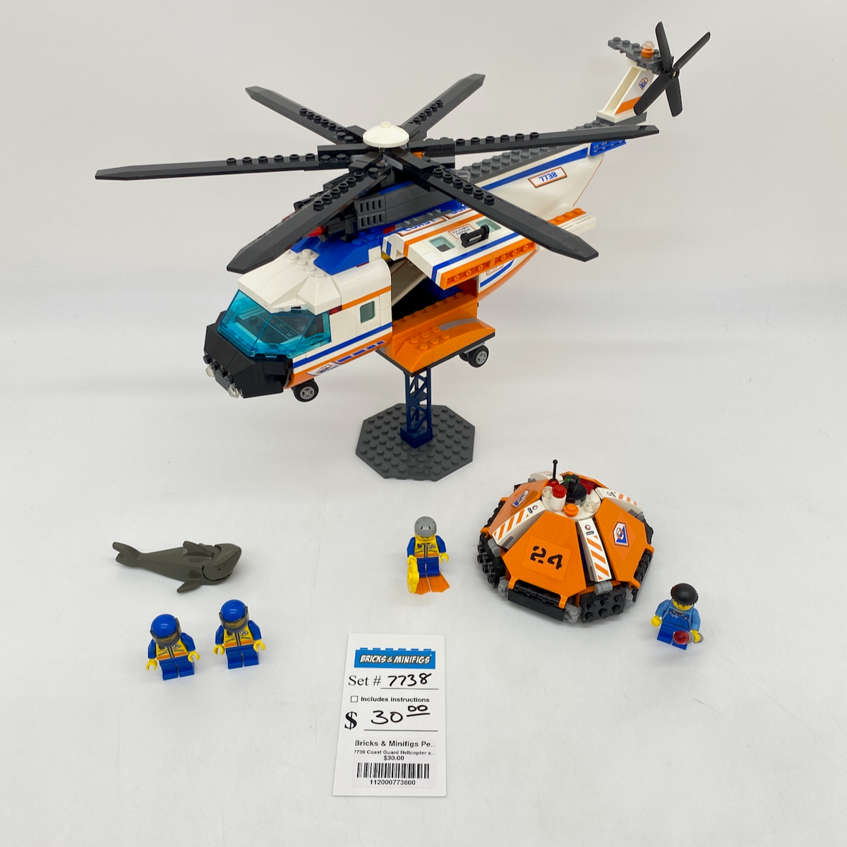7738 Coast Guard Helicopter and Life Raft (U) product image 1, provided for visual reference and product detail review