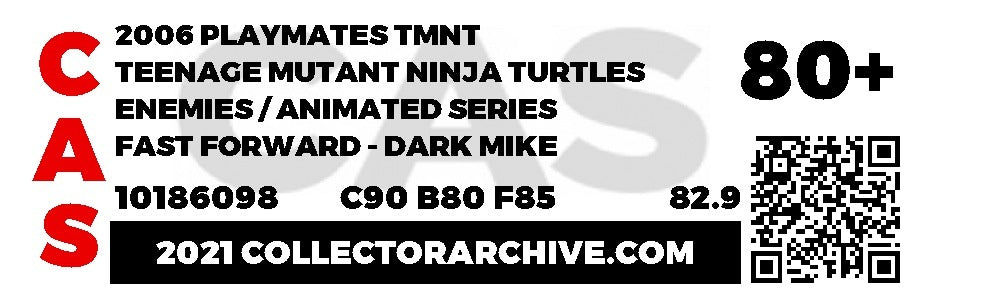Dark Mike Fast Foward (TMNT, Playmates) **CAS Graded 80+** product image 4, provided for visual reference and product detail