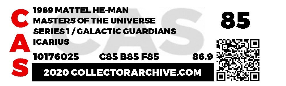 Icarius (New Adventures of Heman, MOTU) **CAS Graded 85,85,85** product image 4, provided for visual reference and product