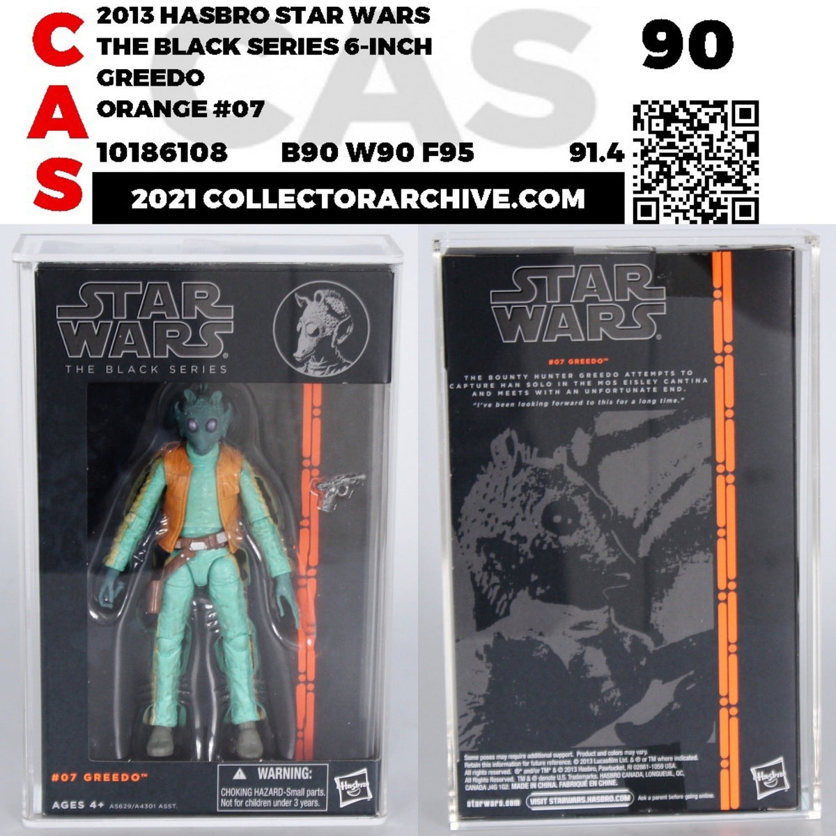 Greedo (Star Wars, Black Series) **CAS Graded 90** product image 1, provided for visual reference and product detail review