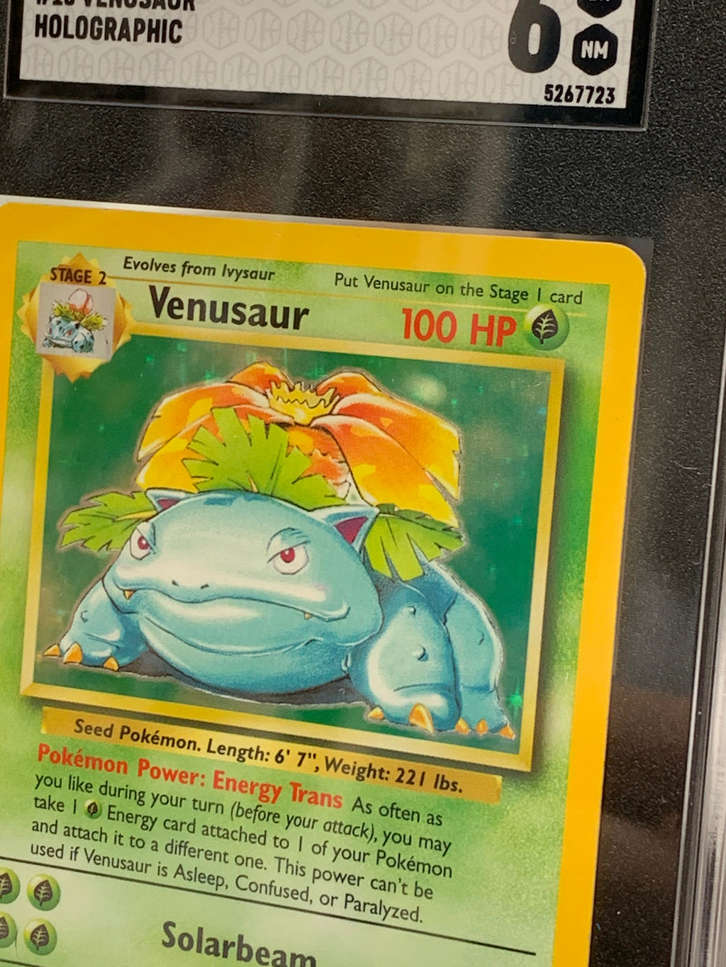Base Set Venusaur 15/102 1999 Holo (Wizards TCG, Pokémon) SGC 6 product image 3, provided for visual reference and product