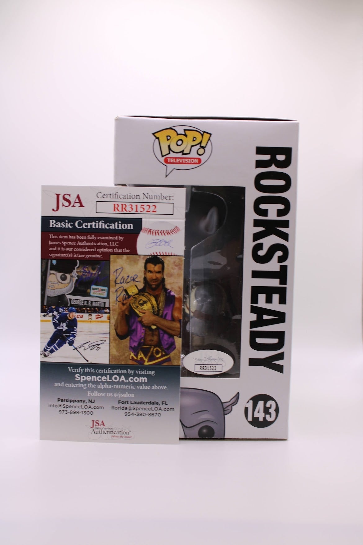 Cam Clark signed Rocksteady (Funko Pop, TMNT) **JSA Authenticated* product image 2, provided for visual reference and