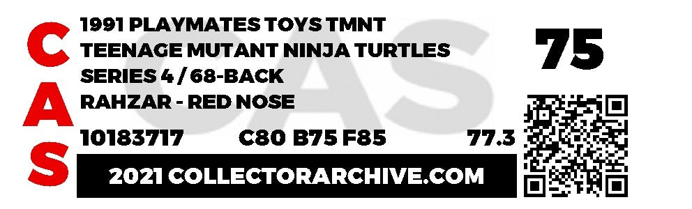 Red Nose Rahzar 717 (TMNT, Playmates) **CAS Graded 75** product image 2, provided for visual reference and product detail