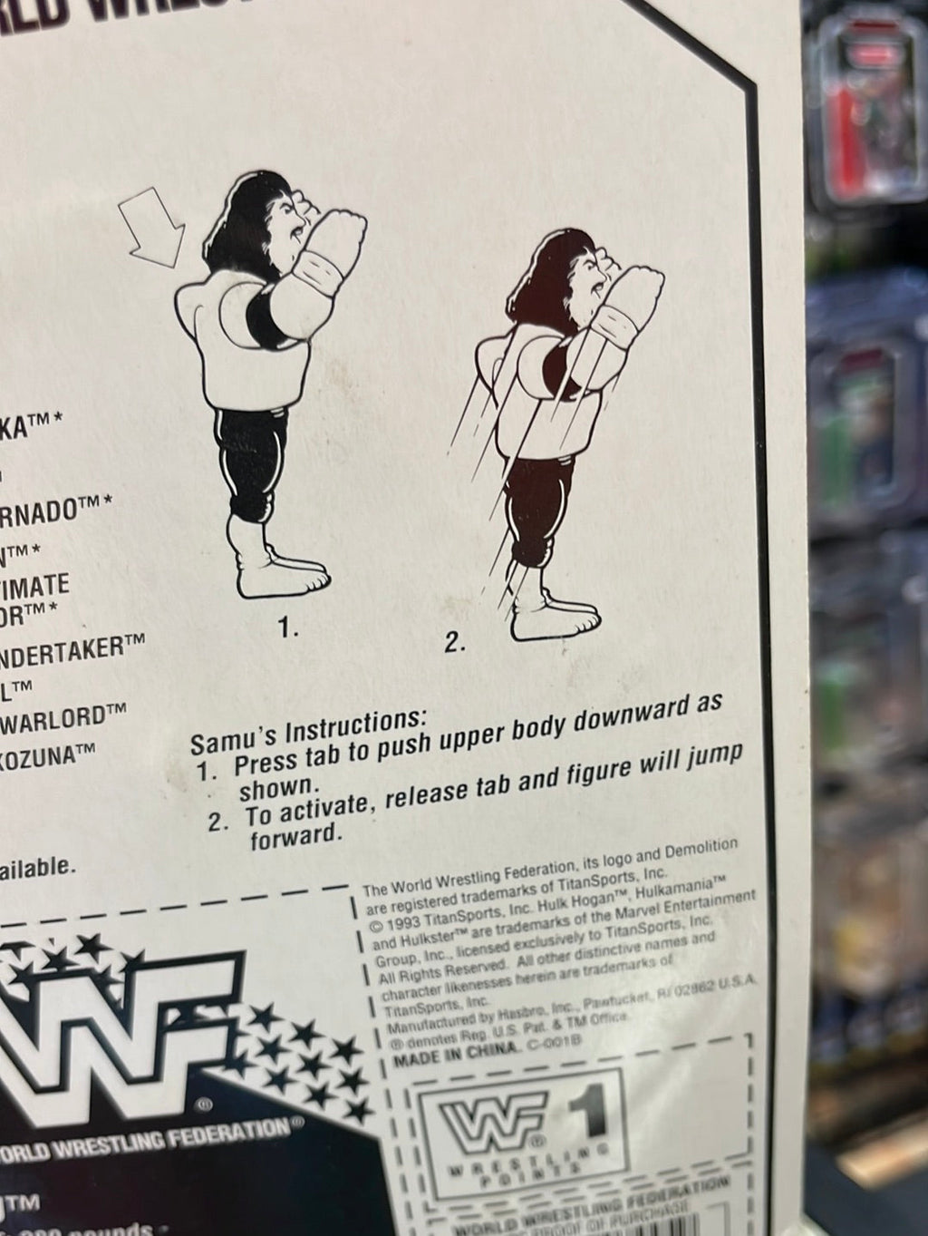 Samu of the Headshrinkers (WWE WWF, Vintage Hasbro)**American Card** product image 13, provided for visual reference and