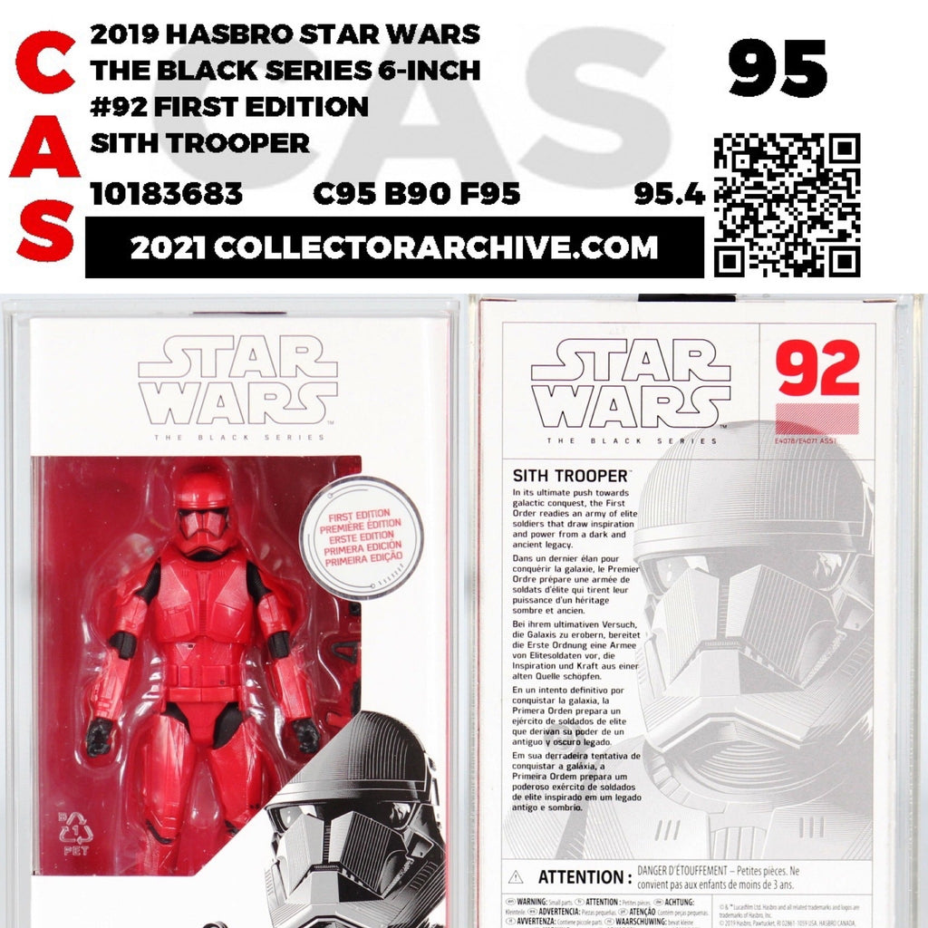 First Edition: Sith Trooper (Star Wars, Hasbro) **CAS Graded 95 ** product image 1, provided for visual reference and