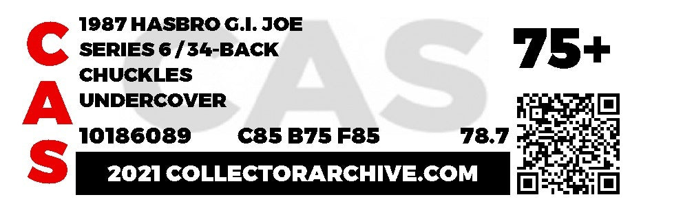 Chuckles (GI Joe, Hasbro ) **CAS Graded 75+** product image 4, provided for visual reference and product detail review