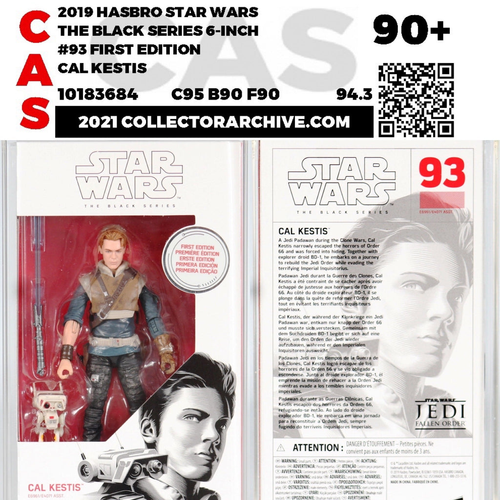 First Edition: Cal Kestis (Star Wars, Hasbro) **CAS Graded 90+ ** product image 1, provided for visual reference and product