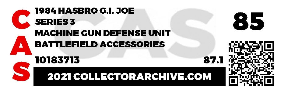 Machine Gun Defense Unit 1984 (GI Joe, Hasbro) **CAS Graded 80** product image 2, provided for visual reference and product