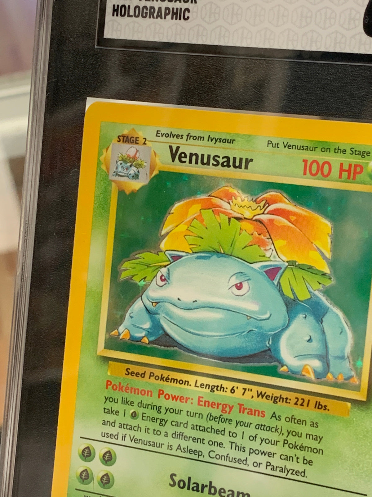 Base Set Venusaur 15/102 1999 Holo (Wizards TCG, Pokémon) SGC 6 product image 4, provided for visual reference and product