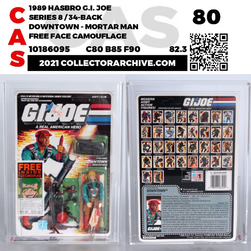 Downtown w/Camo (GI Joe, Hasbro) **CAS Graded 80** product image 1, provided for visual reference and product detail review