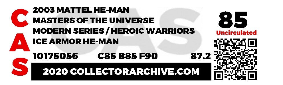 Ice Armor He-Man (MOTU 200x, Mattel) **CAS Graded 85/85/90 UC** product image 4, provided for visual reference and product