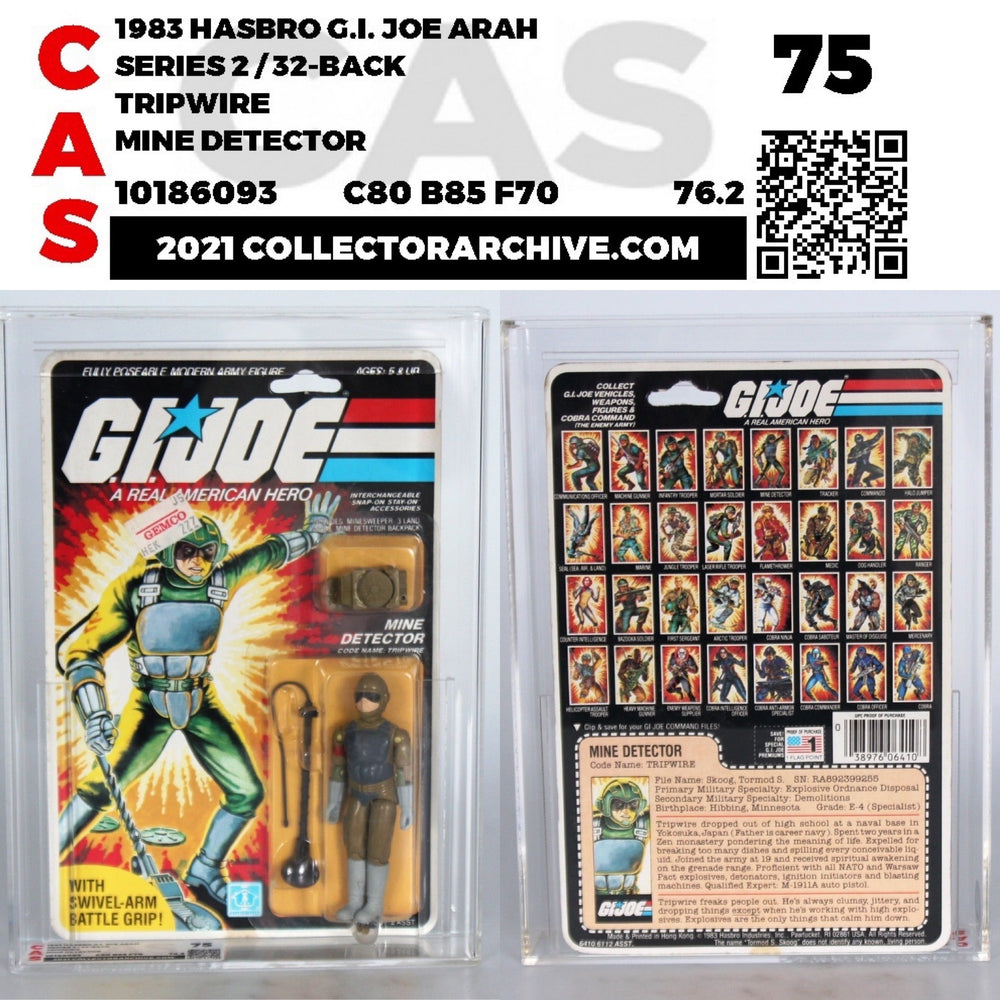Trip Wire 1983 32 Back (GI Joe, Hasbro) **CAS Graded 75+**